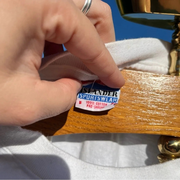 VINTAGE Bodega Bay CA Tee 100% Cotton Sparkles Colorful 90s - Picture 7 of 9